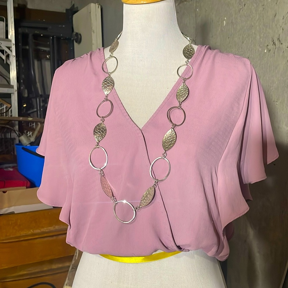 E M Pink-purple women's blouse
Size medium